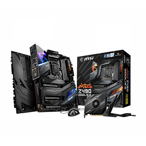 MSI MEG Z490 GODLIKE / LGA1200 / Intel Z490 / 4x DDR4 DIMM / Wi-Fi / 3x M.2 / USB Type-C / EATX