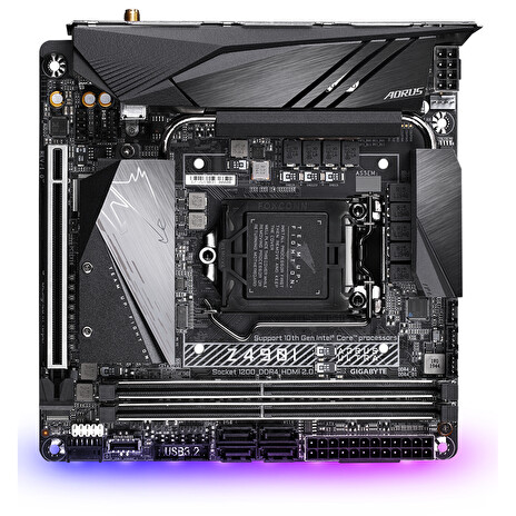 GIGABYTE MB Sc LGA1200 Z490I AORUS ULTRA 1.1, Intel 490, 2xDDR4, VGA, WI-FI, Mini-ITX