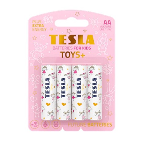 TESLA TOYS+ GIRL alkalická baterie AA (LR06, tužková, blister) 4 ks