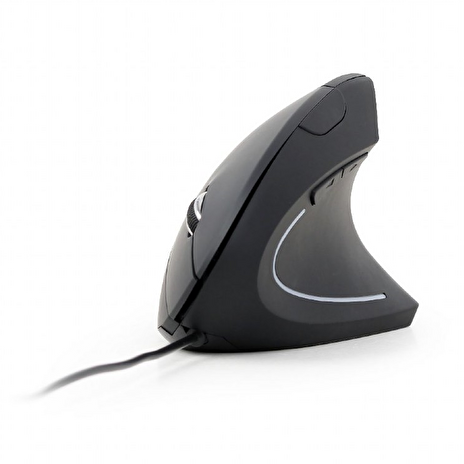 GEMBIRD Myš MUS-ERGO-01, ergonomická, černá, USB