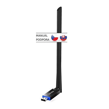 Tenda U10 WiFi AC USB Adapter, 650 Mb/s, 802.11 ac/a/b/g/n, anténa 6 dBi,Windows, autoinstalace