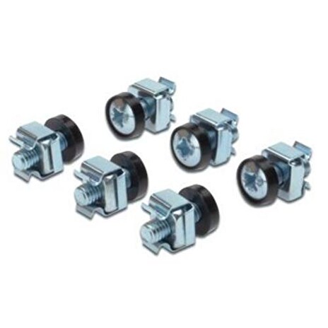 Montážní sada-souprava do racku ,50x šroub M6, 50x nut, 50x plastová podložka