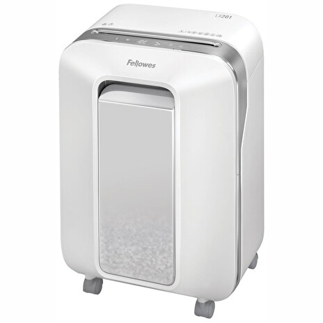 FELLOWES skartovač LX 201/ křížový řez 2x12mm/ objem koše 22 l/ stupeň utajení typ 3 - tajné/ bílý