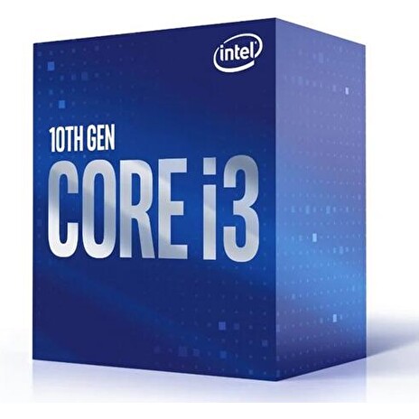 INTEL cpu CORE i3-10320 socket1200 Comet Lake BOX 65W 10.generace (s chladičem, 3.8GHz turbo 4.6GHz, 4x jádro, 8x vlákno, 8MB cache, pro DDR4 do 2666, grafika UHD 630), virtualizace