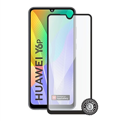 Screenshield HUAWEI Y6p (2020) Tempered Glass protection (full COVER black)