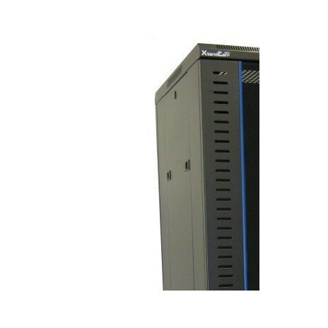 XtendLan 42U/600x800 stojanový, černý, skleněné dveře, plná záda
