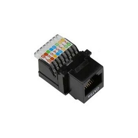 XtendLan Keystone jack RJ45, zaklapávací, CAT5E, UTP, instalace bez nástrojů, černý