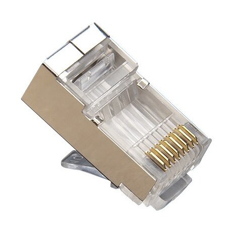 XtendLan Konektor STP RJ45 CAT5e, lanko, stíněný, kulatý