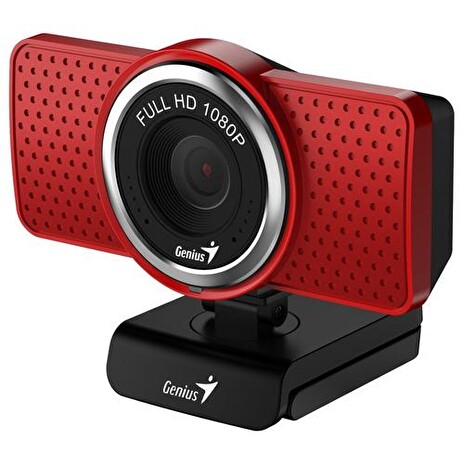 GENIUS VideoCam ECam 8000 červená Full HD 1080P, mikrofon, USB 2.0