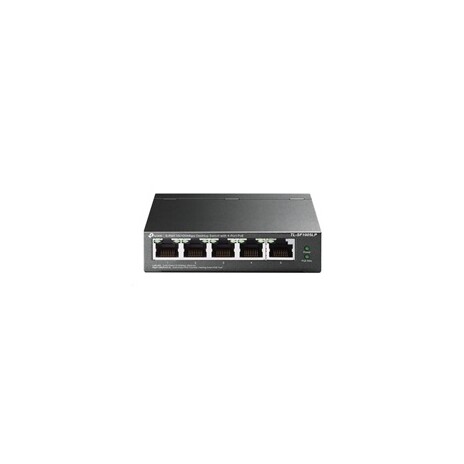 TP-Link switch TL-SF1005LP, 5x 10/100Mb/s RJ45, Ports 1-4 PoE 41W, fanless