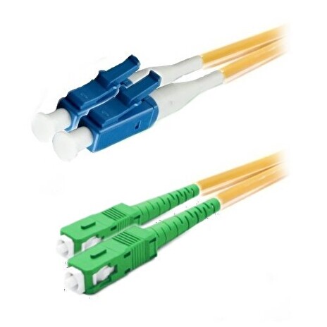 XtendLan FO patch LC-SC/APC 10m 9/125 duplex, ultraflexibilní G.657.A1, LS0H, průměr 2mm, krátký vývod