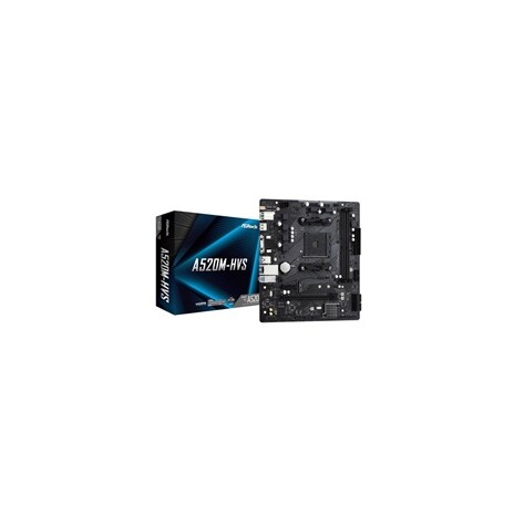 ASRock MB Sc AM4 A520M-HVS, AMD A520M, 2xDDR4, HDMI