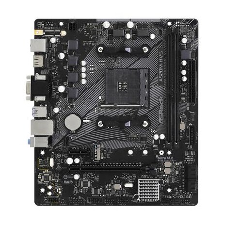 ASROCK MB A520M-HVS (AM4, amd A520, mATX, 2xDDR4 4733+, VGA+HDMI)