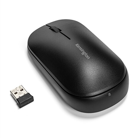 Kensington SureTrack Dual Wireless Mouse - Myš - optický - 4 tlačítka - bezdrátový - 2.4 GHz, Bluetooth 3.0, Bluetooth 5.0 LE - bezdrátový přijímač USB - černá