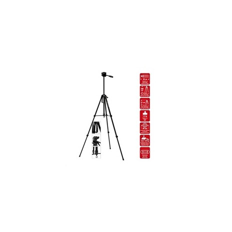 Braun Stativ Lightweight 160S (57-160cm, 1200 g, 3-směrná hlava, max. 5kg, černý)