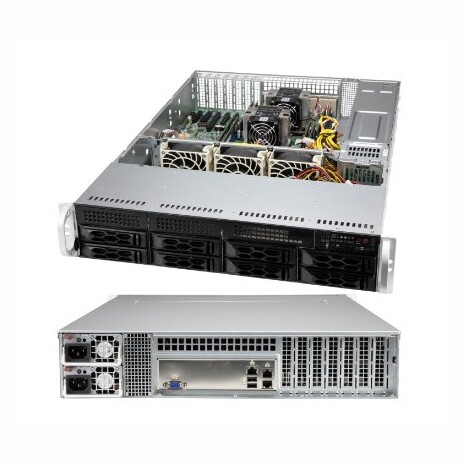SUPERMICRO 2U chassis 8x 3,5" HS SAS3/SATA, 2x650W (80PLUS Platinum)