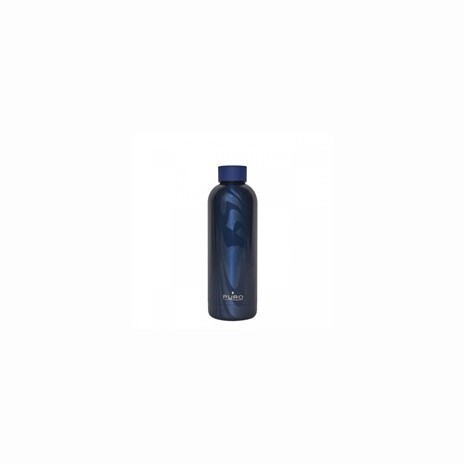 Puro OPTIC STRIPE láhev z nerezové oceli, double wall, 500ml tmavě modrá