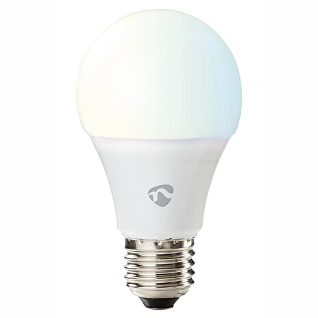 NEDIS Wi-Fi chytrá LED žárovka/ E27/ A60/ 9W/ 230V/ 800lm/ 6500K/ teplá až studená bílá/ stmívatelná/ bílá