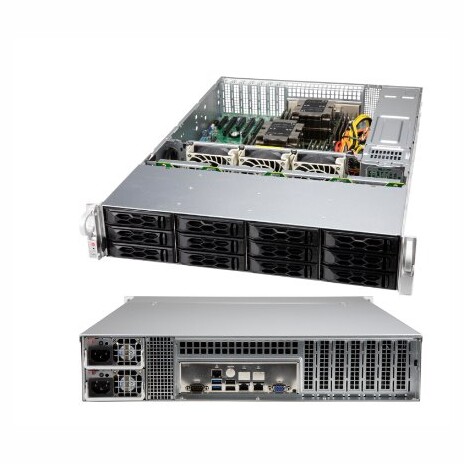 SUPERMICRO 2U chassis 12x 3,5" HS SAS3/SATA (Expander) / 4x NVMe, 2x650W (80PLUS Platinum)