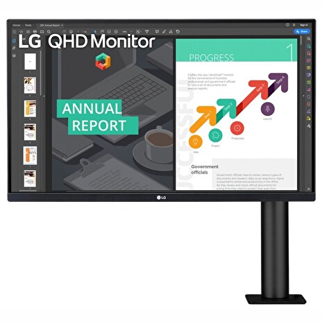 LG monitor IPS 27QN880 27" / 2560x1440 / 350cd/m2 / 5ms / DP / 2xHDMI / USB-C / repro