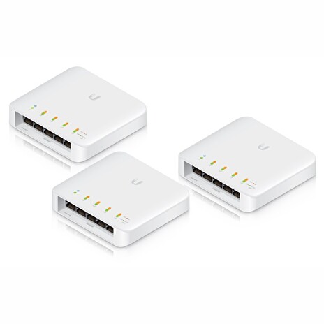 Ubiquiti UniFi Switch Flex - 5x GbE, 1x PoE++ In, 4x PoE Out, venkovní - sada 3ks