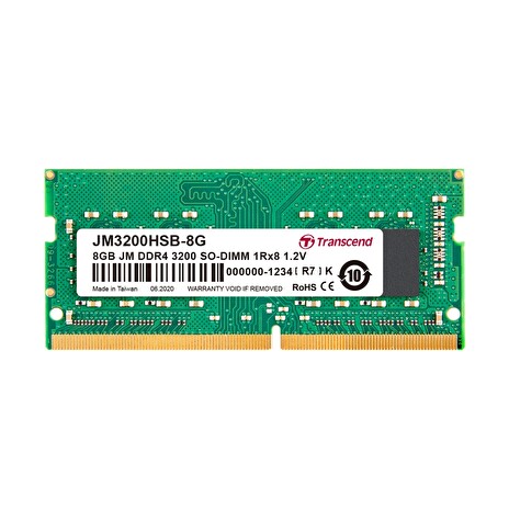 Transcend paměť 8GB (JetRam) SODIMM DDR4 3200 1Rx16 1Gx16 CL22