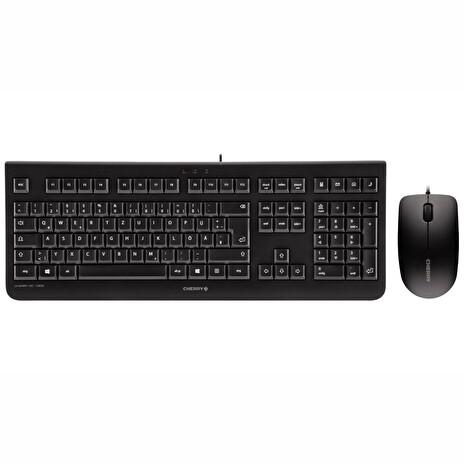 CHERRY set klávesnice + myš KC1000 + MC1000 / drátový/ USB/ černá/ CZ+SK layout (DC2000)