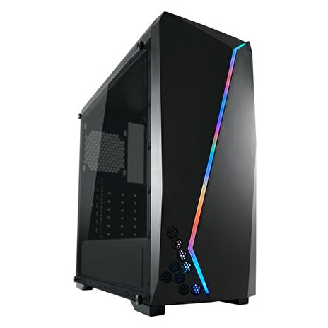 LC-POWER case Gaming 700B Hexagon Midi Tower, window, černá