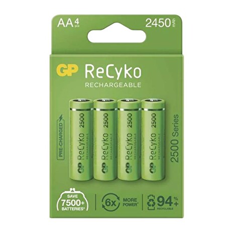 Baterie AA (R6) nabíjecí 1,2V/2450mAh GP Recyko 4ks