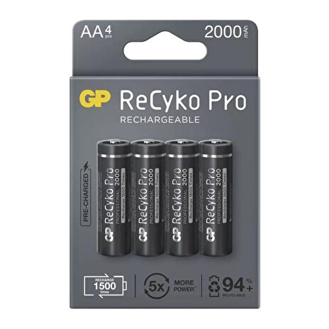 Baterie AA (R6) nabíjecí 1,2V/2000mAh GP Recyko Pro 4ks