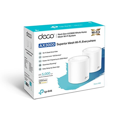 TP-Link AX3000 Smart Home Mesh WiFi6 System Deco X60(2-pack)