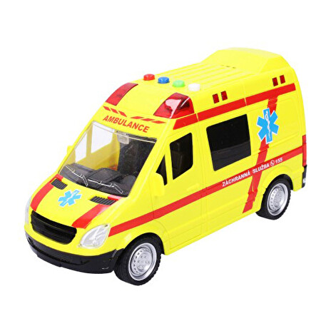 Dětská sanitka Teddies CZ design se zvukem a světlem 21cm