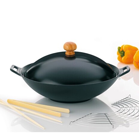 Pánev KELA Wok litinová 36 cm s příslušenstvím 5 ks
