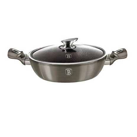 BERLINGER Hrnec s mramorovým povrchem Metalic Line Carbon 24 cm + poklice