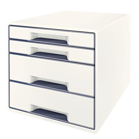 LEITZ Zásuvkový box WOW CUBE, 4 zásuvky, bílá/šedá