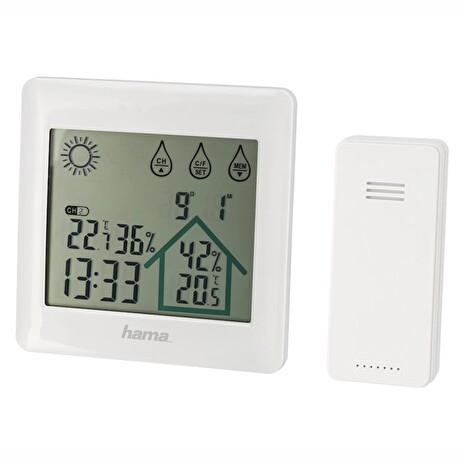 HAMA meteostanice Action/ elektronická/ bílá