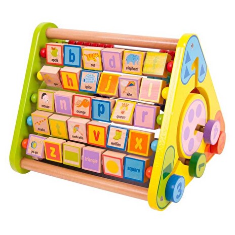 Hračka Bigjigs Toys Baby Aktivní trojúhelník s angličtinou