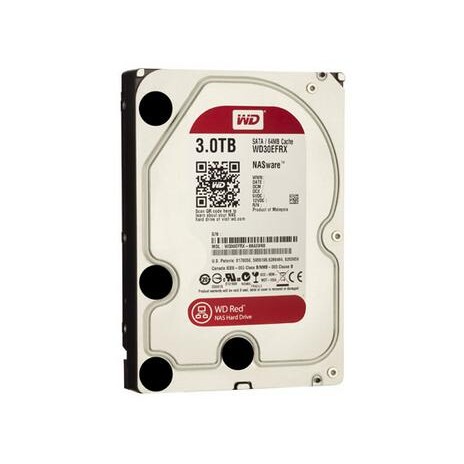 WDC WD30EFRX hdd 3TB použitý SATA3-6Gbps 5400-7200rpm 64MB RAID (řada RED pro NAS) 145MB/s