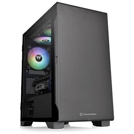 THERMALTAKE case S100 TG černý s oknem, 1x TG, 1x fan 120mm (mATX case bez zdroje)