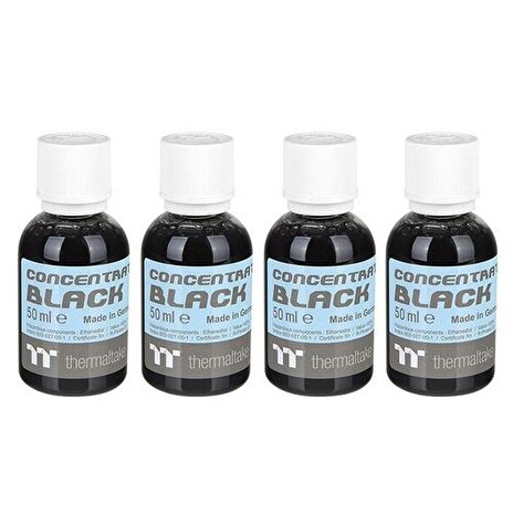 THERMALTAKE koncentrát černá (4x 50ml) pro výrobu C1000 chladicí kapalina (Opaque Coolant, Black, neprůhledná)