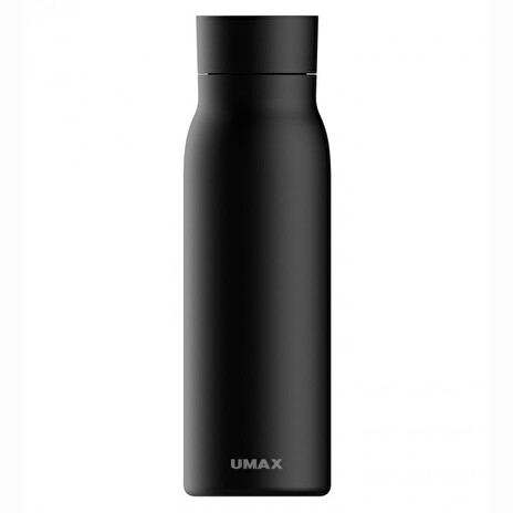 UMAX chytrá láhev Smart Bottle U6 Black/ upozornění na pitný režim/ objem 600ml/ provoz 30 dní/ USB/ ocel