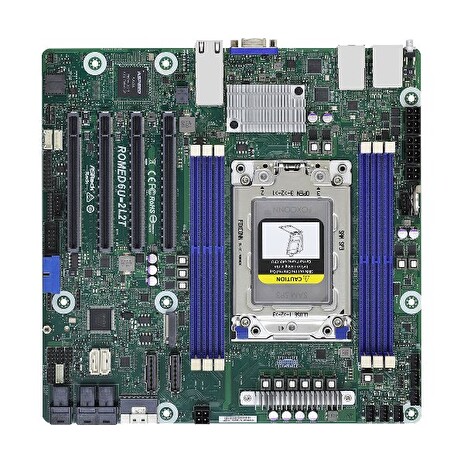 ASRock Rack ROMED6U-2L2T 1x SP3, 6x DDR4 ECCreg, 14x SATA, 2x M.2(2260,2280), 4x PCIe4 x16, 2x 10Gb +2x 1Gb LAN, IPMI