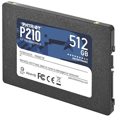 PATRIOT P210 SSD 512GB SATA 6Gbps 2.5" (7mm) (520/430MB/s)