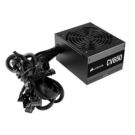 CORSAIR zdroj CV650 650W CV série (ventilátor 12 cm, model 2021, účinnost 80 Plus BRONZE, až 88 procent)