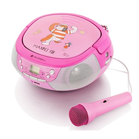 Rádio GoGEN MAXIPREHRAVAC B s CD/MP3/USB, s mikrofonem, růžová/purpurová