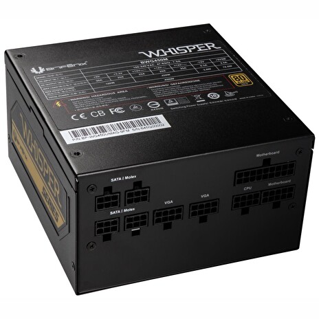BitFenix zdroj Whisper M / ATX / 450W / 80 Plus Gold / active PFC / modulární