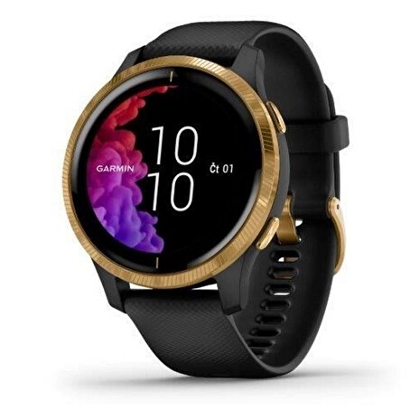 GARMIN sportovní GPS hodinky Venu Gold/Black Band
