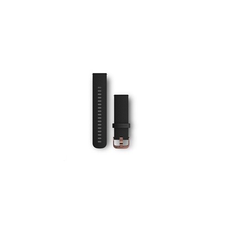 Garmin řemínek Quick Release 20mm, silikonový černý, růžovozlatá přezka