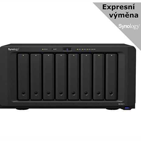 Synology DiskStation DS1821+, 8-bay NAS, CPU QC Atom C3538 64bit, RAM 4GB, 4x USB 3.0, 2x eSATA, 4x GLAN
