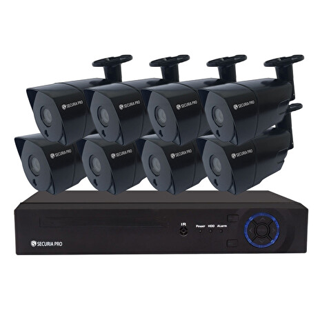 Kamerový set Securia Pro NVR8CHV5-B IP, 5Mpx, 8 kamery, PoE NVR, černá